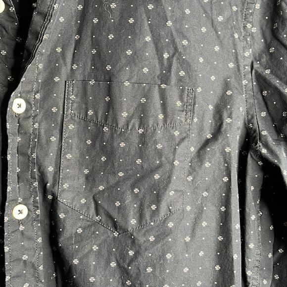 Men’s American Eagle Black and White Polka Dot Long Sleeve Button Down Shirt XS - Picture 4 of 10
